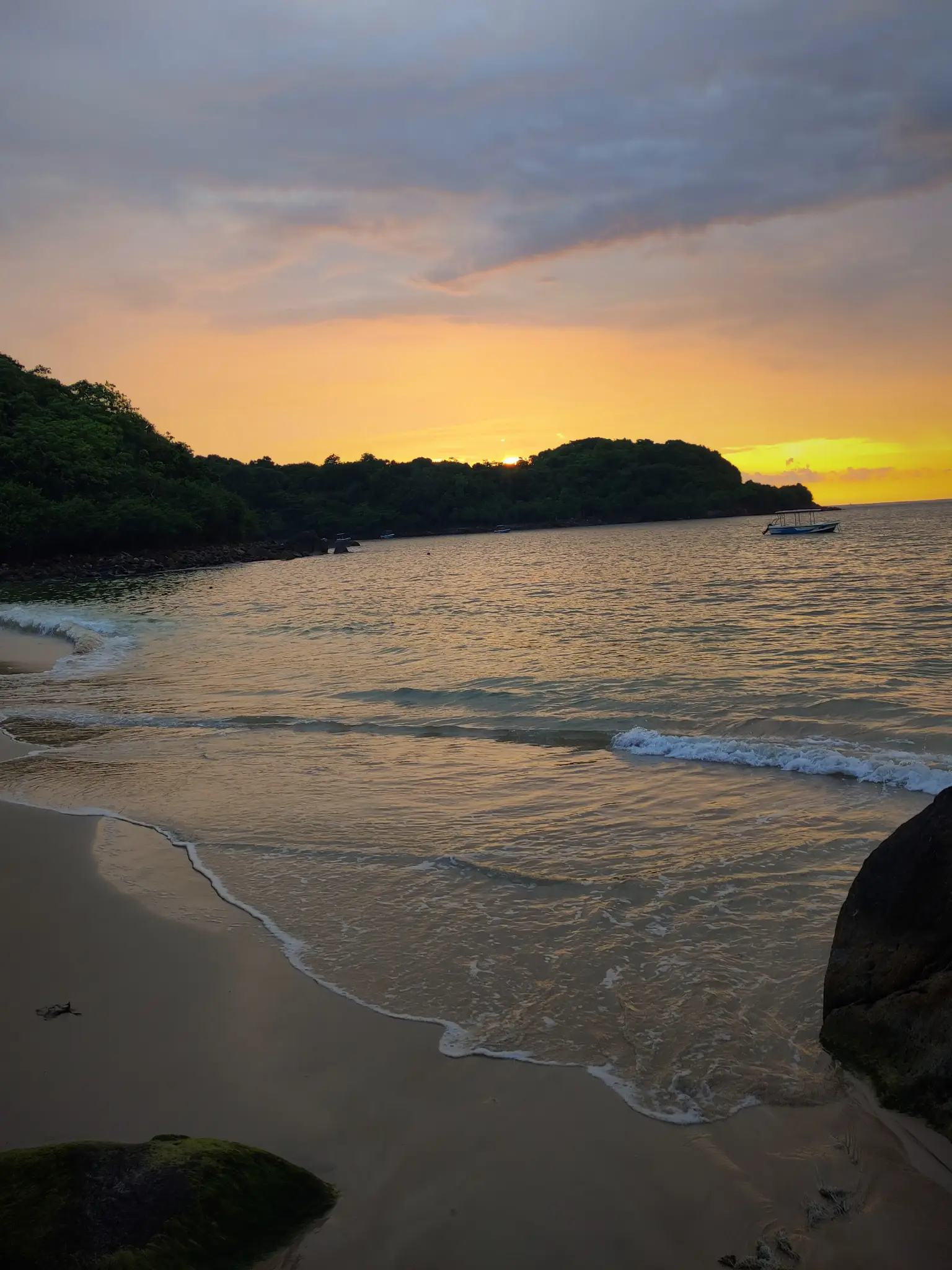 Vibrant sunset view at Jungle Beach Sri Lanka
