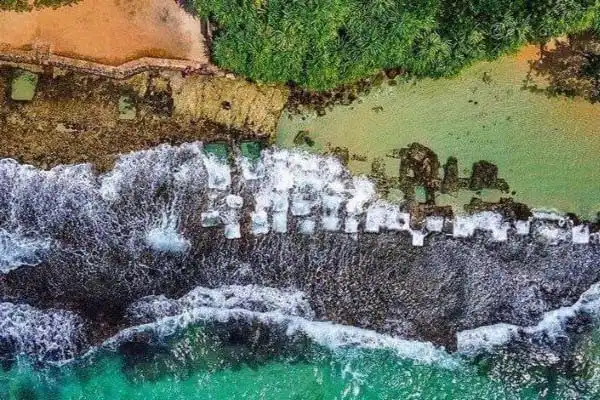 Beatiful arial view of thalpe beach